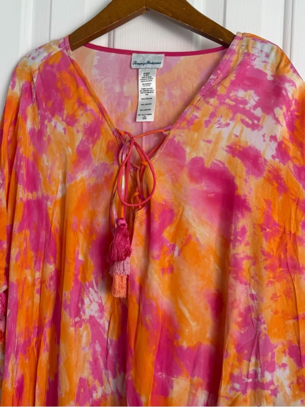 Womens Tommy Bahama Tidal Tiedye V-Neck Swim Coverup EUC - Picture 4 of 8